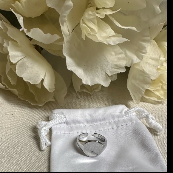 Free people 925 Silver SIGNET RING - Picture 7 of 8